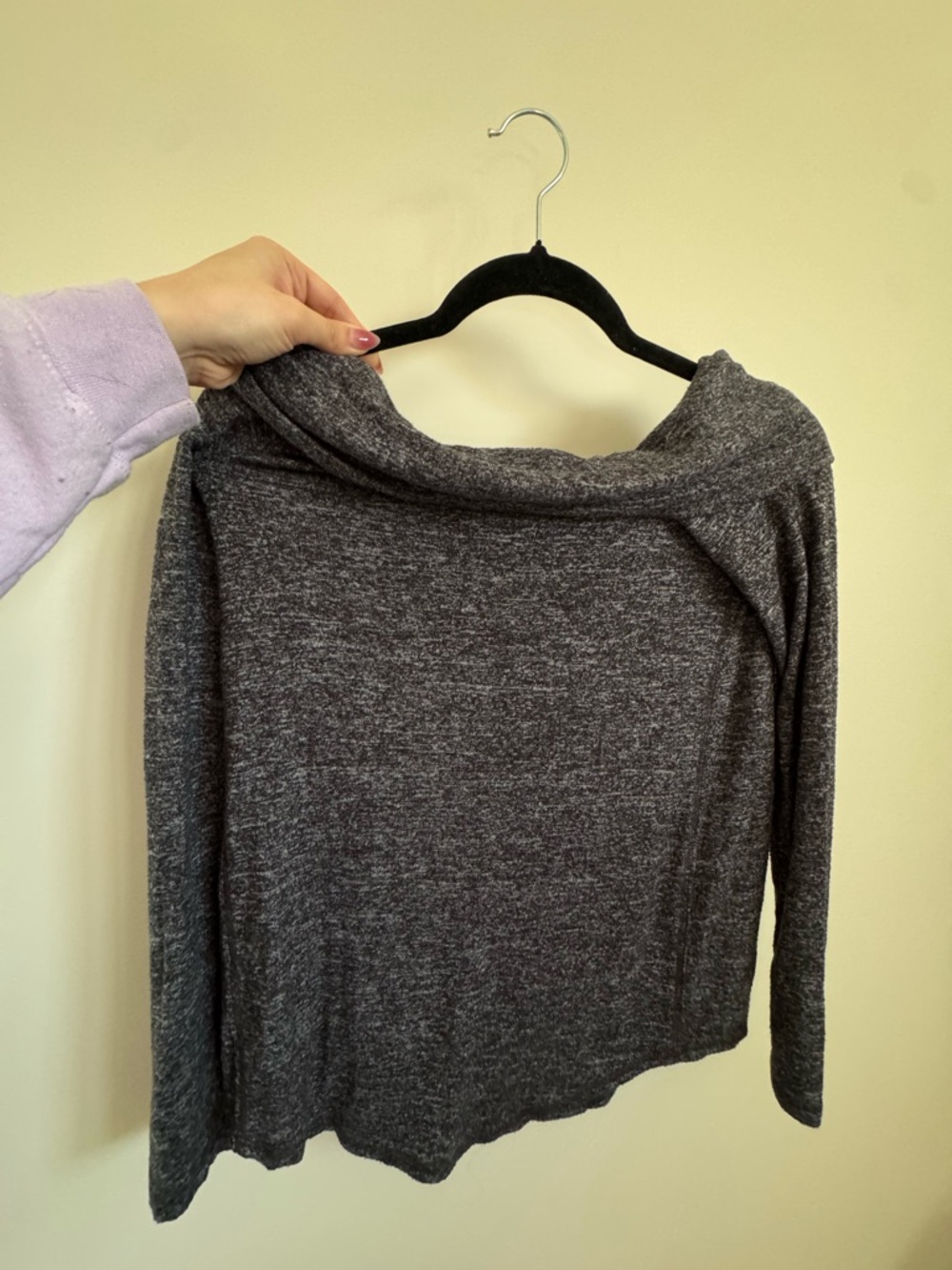 Abercrombie Women's Dark Gray Off-Shoulder Top